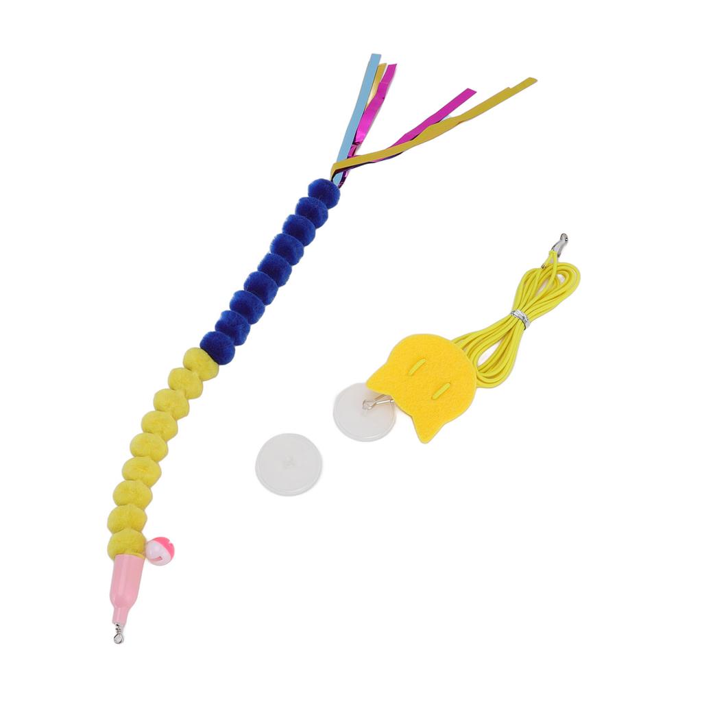 Подвесная игрушка для кошек, регулируемая интерактивная, бесследная, крючок, эластичный шнур, колокольчик, дверная подвесная игрушка для кошек