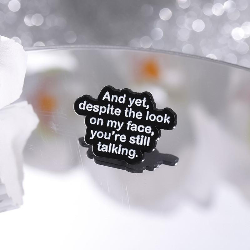 Elegant Black Alphabet Badge Metal Brooch For Stylish Decoration And Fashion Accessories