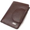 Практичное женское портмоне среднего размера из натуральной зернистой кожи CANPELLINI 21808 Коричневый