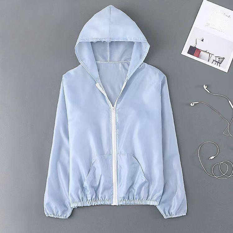 Летняя солнцезащитная одежда из ледяного шелка, женская однотонная ультратонкая дышащая быстросохнущая уличная мужская водонепроницаемая куртка с капюшоном