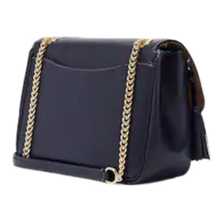 Coach Klare 26 Flap Woven Chain Shoulder Bag Small Women shoulder bag Dark-Blue CH209-IMEFH