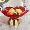 Elegant Snack Tray Fruit Dessert Plate Oval Acrylic Candy Server Fruit Bowl Cake Tray for Kitchen Living Room Deskstop Decor