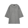 Autumn New Women's Clothing Idle Style round Neck Pure Color Loose Plain Short Sleeve Knitting Tops 2142189