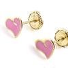 Les Trésors De Lily [J0413] - Серьги «Любовь» розовые (золото - 9 карат) - 6x5 мм