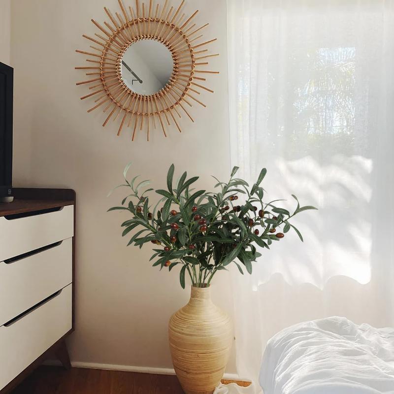 5 шт. 72 см искусственная оливковая ветвь ложная зеленая ветвь с фруктами подходит для семейной свадебной цветочной композиции офисное внутреннее украшение