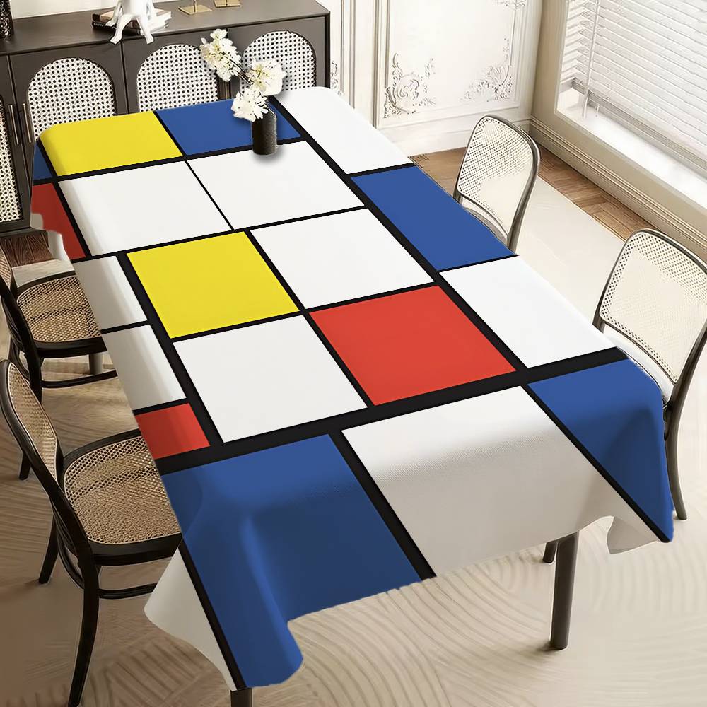 Скатерть Art P-Piet CC-ornelies M-Mondrian Покрытие для домашнего обеденного стола Покрытие для банкетного стола на открытой вечеринке Скатерти для украшения отеля