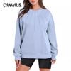 Autumn and Winter Women's Plus Size Loose Casual Round Neck Pleated Fashion Sweatshirt