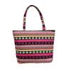 Ethnic Style Retro Print Shoulder Bag Large Capacity Splicing Knitting Tote Hand