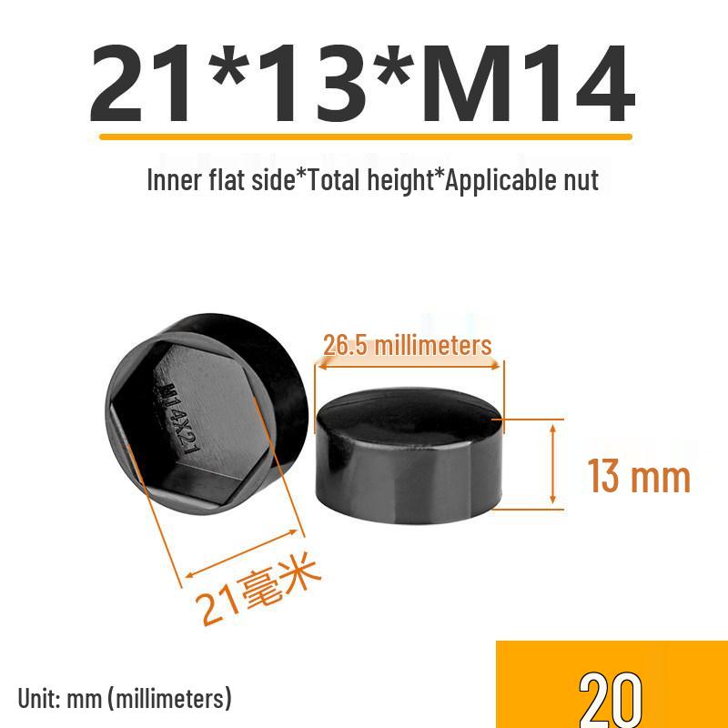 Hex Nut Protective Dust Cap for Flat Head Screws