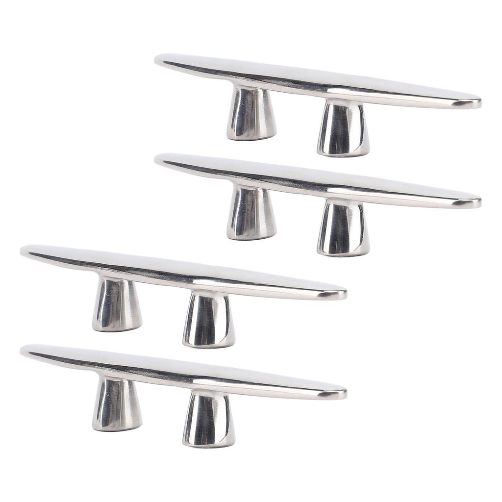 4 шт. 6-дюймовая швартовная утка с открытым основанием из полированной нержавеющей стали 316 для яхты, грузового судна, катера