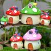 1pc Resin Mini Mushroom House Miniature Garden Accessories Micro Landscape Fairy Garden Miniatures Decorations Craft