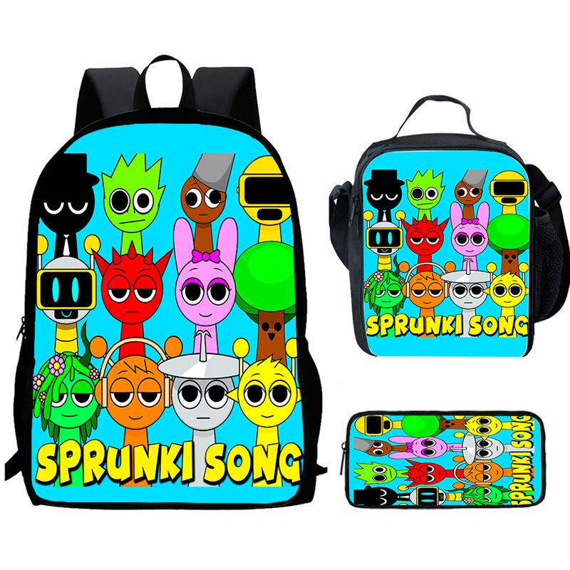 Ритм-бокс Sprunki, Рюкзак для игры и аниме, Школьная сумка для студента, Компьютерная сумка
