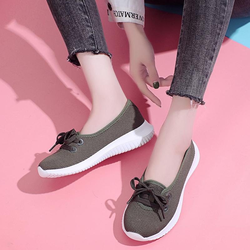 Домашняя уличная обувь для мамы для отдыха с дышащей сеткой, женская повседневная обувь для ходьбы на плоской подошве, офисная рабочая обувь для медсестры