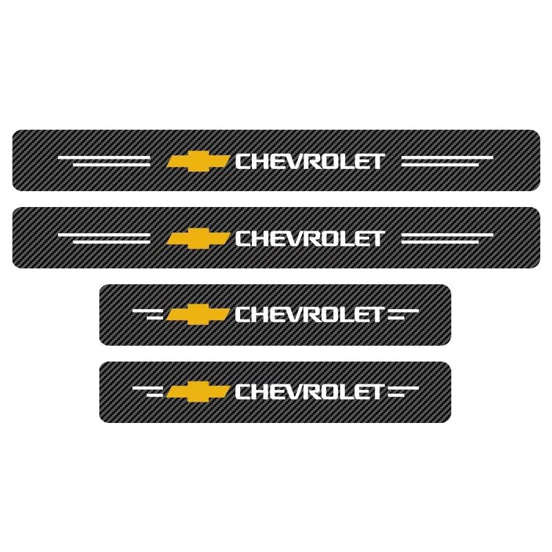 4-компонентные накладки на пороги с карбоновым покрытием для Chevrolet Silverado Impala Malibu Cruze и т.д. Устойчивы к царапинам, легко устанавливаются