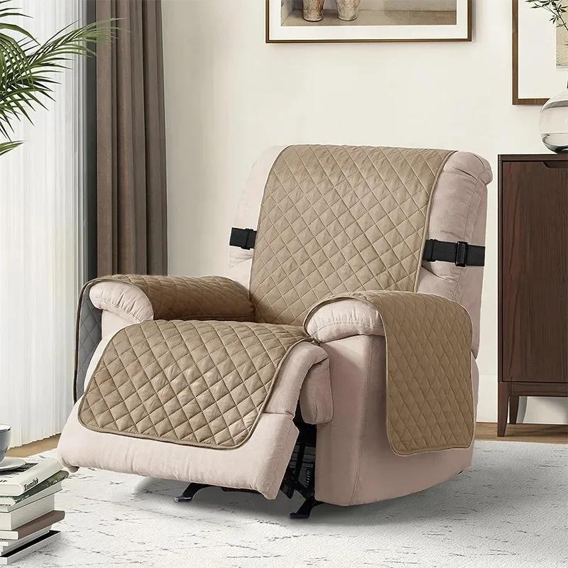 1 Seater Non-slip Recliner Sofa Cover Pet Dog Kid Armchair Mat Washable Quilted Recliner Chair Slipcovers Furniture Protector