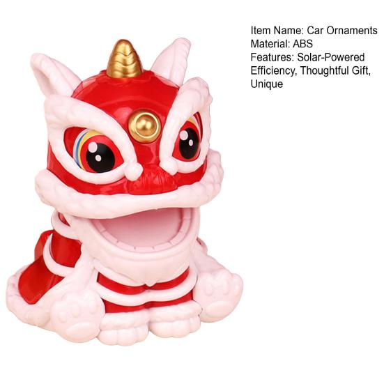 Солнечный лев украшения для приборной панели автомобиля в китайском стиле Lucky Lion Dance Model Solar