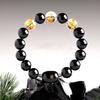 Креативный браслет «Три в одном» из обсидиана со знаком зодиака: Женский или парный браслет с буддийскими бусинами с указанием года рождения