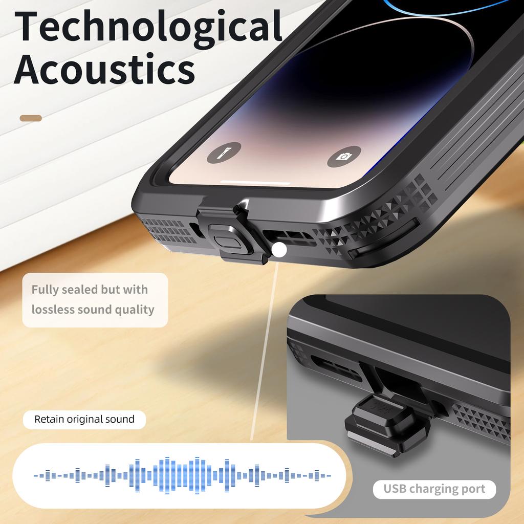 Водонепроницаемый чехол REDPEPPER серии A IP68 для Xiaomi Redmi Note 13 Pro 5G Защитная пленка для экрана Подводный чехол для телефона