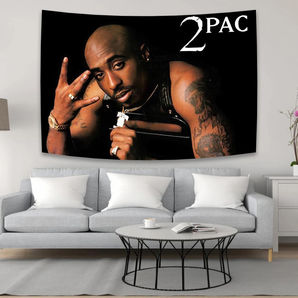 Iconic 2Pac Tapestry Legendary HipHop Art for Living Room Decor Modern Style Enhance Your Space with Music Vibes