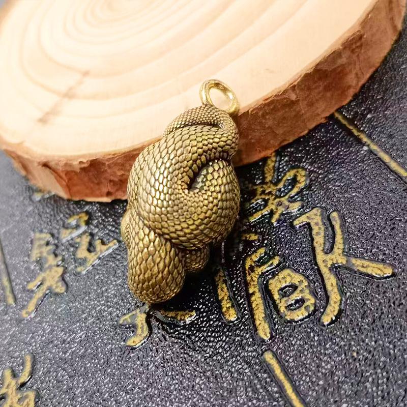 Vintage Copper Snake Ornament Decorations Tea Pet Antique Animal Boa Figurines Miniatures Home Decor Accessories For Living Room