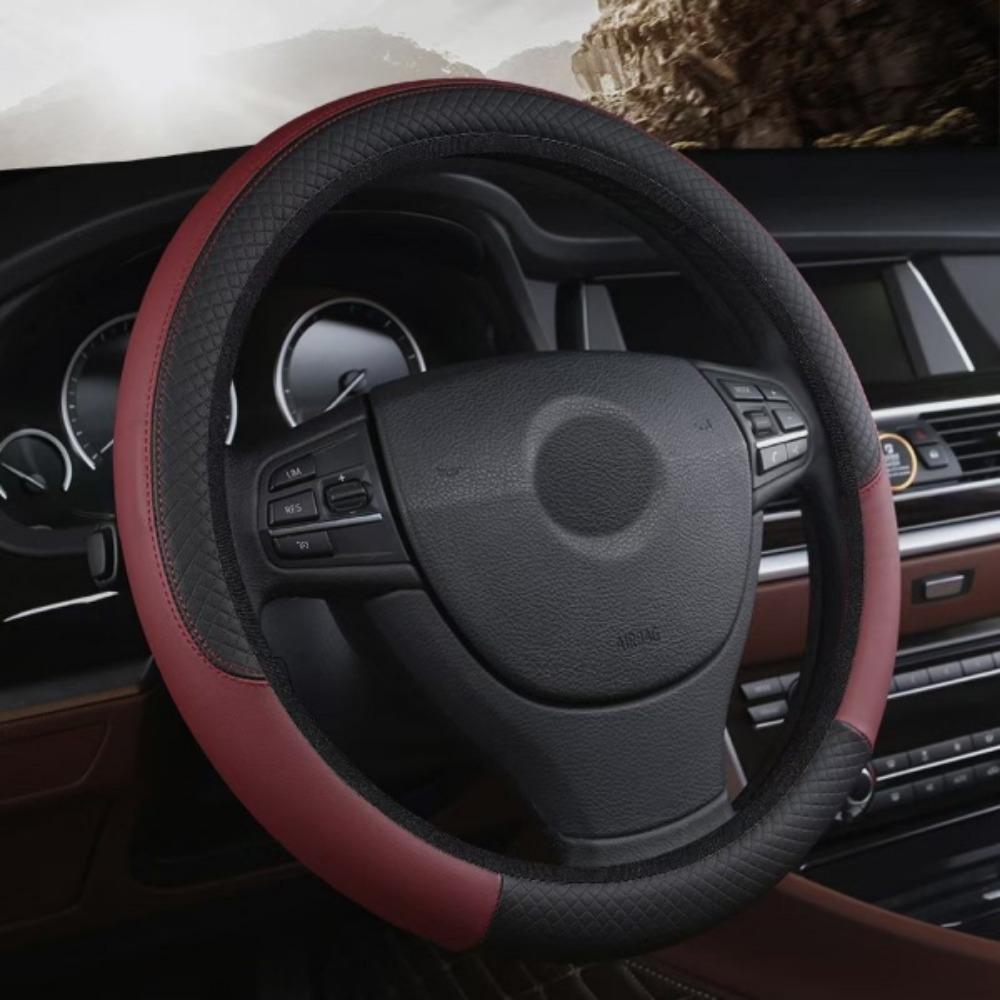 PU Leather Steering Wheel Cover Anti Slip Steering Cover Car Interior Decoration