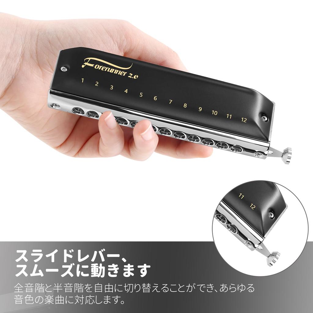 East Top Valveless Chromatic Harmonica E Key 12 Holes 48 Notes Chromatic Mouth Organ Harmonica for Adults Key of Sea Beginners and Students E Key