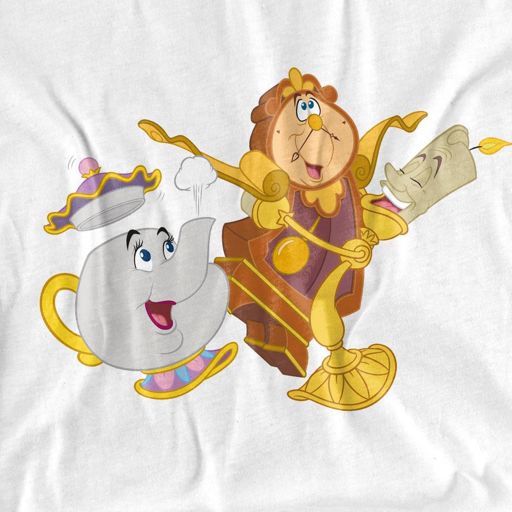 Beauty And The Beast Unisex Adult Potts Cogsworth Lumiere T-Shirt