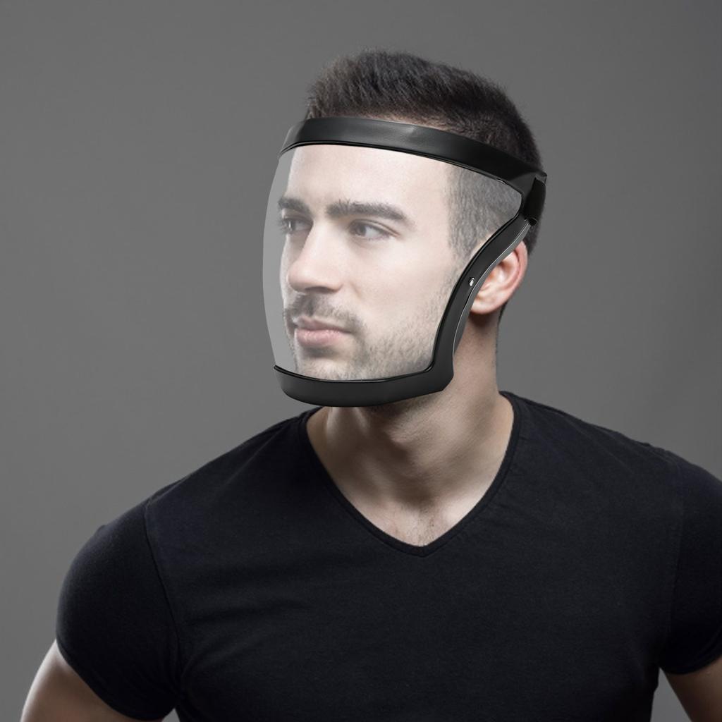 Transparent Moto Cycling Windproof Mask Dustproof Full Face Shield Elastic Running Face Shield Kitchen Breathable Athletic Mask