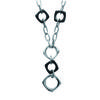 [K5898] - Silver-black 'Choreography' Steel Necklace - 5x1. 6cm