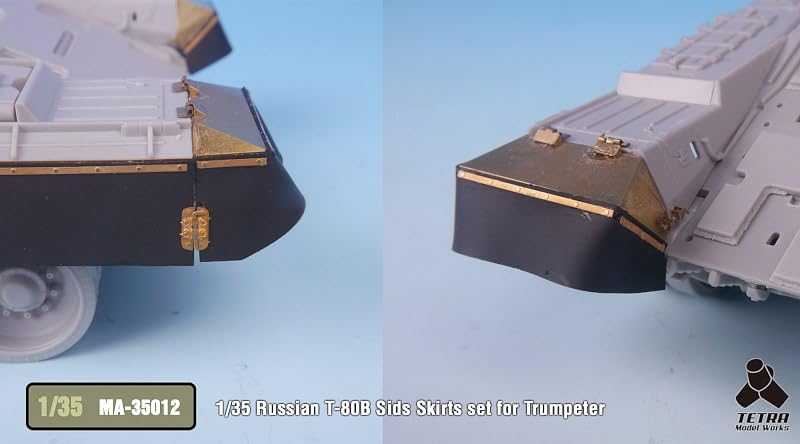 Tetra Model Серия MA Набор боковых юбок для российского танка Пластиковые детали для сборной модели MA3512 1/35 Т-80Б (Модель TR)