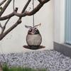 Wild Bird Feeder Owl Shape Hanging Metal Mesh Bird Feeder for Outdoor Garden Yard Decoration