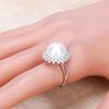 925 Sterling Silver White Freshwater Pearl Ring Classic Fashion New