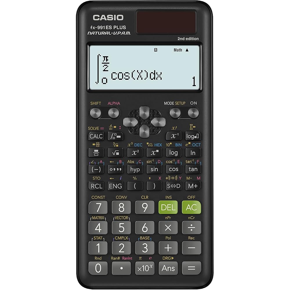 Casio fx-991ES Plus 2 Scientific Calculator with 417 Functions and Displays, Natural