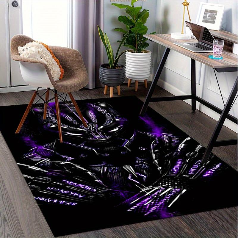 Panthera,Black Panther,Vibranium Office Carpet Soft Polyester Entrance Carpet Washable Non-slip Machine Washable Indoor Carpet Living Room B