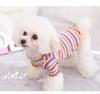 Pets Accessories Pet Sweatshirt Round Neck Cotton Pet Dog Colorful Striped T-shirt
