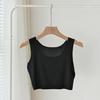 Women's Silky Tank Tops Elastic Cooling Sleeveless Camisoles Basic Shirt Ultra-Thin Seamless Cami Crop Top