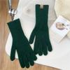 New Solid Color Gloves For Women In Winter Versatile For Students Cute Five Finger Knitted Knitted Couple Touchscreen Cute Warm Cycling