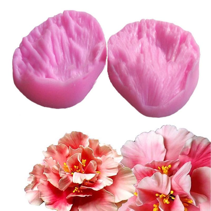 1шт 3D пион цветок лепесток рельефная силиконовая форма рельефная помадка торт украшения инструменты
