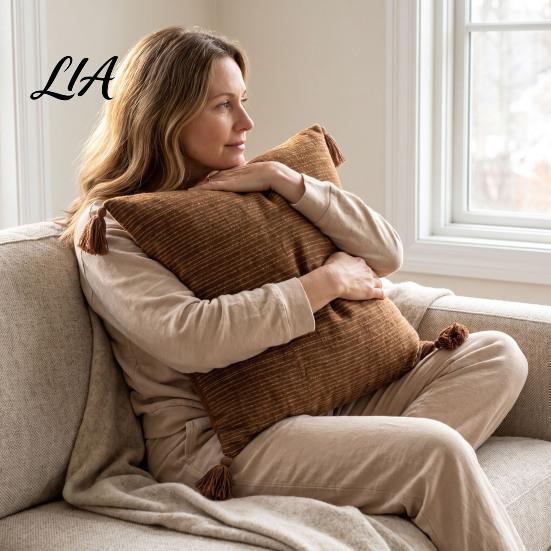 Skin Friendly Bedding Accents Maillard Color Cushion Cover, Mid Century Modern Throw Pillow Striped or White Washable Couch Protectors Horse Pattern,