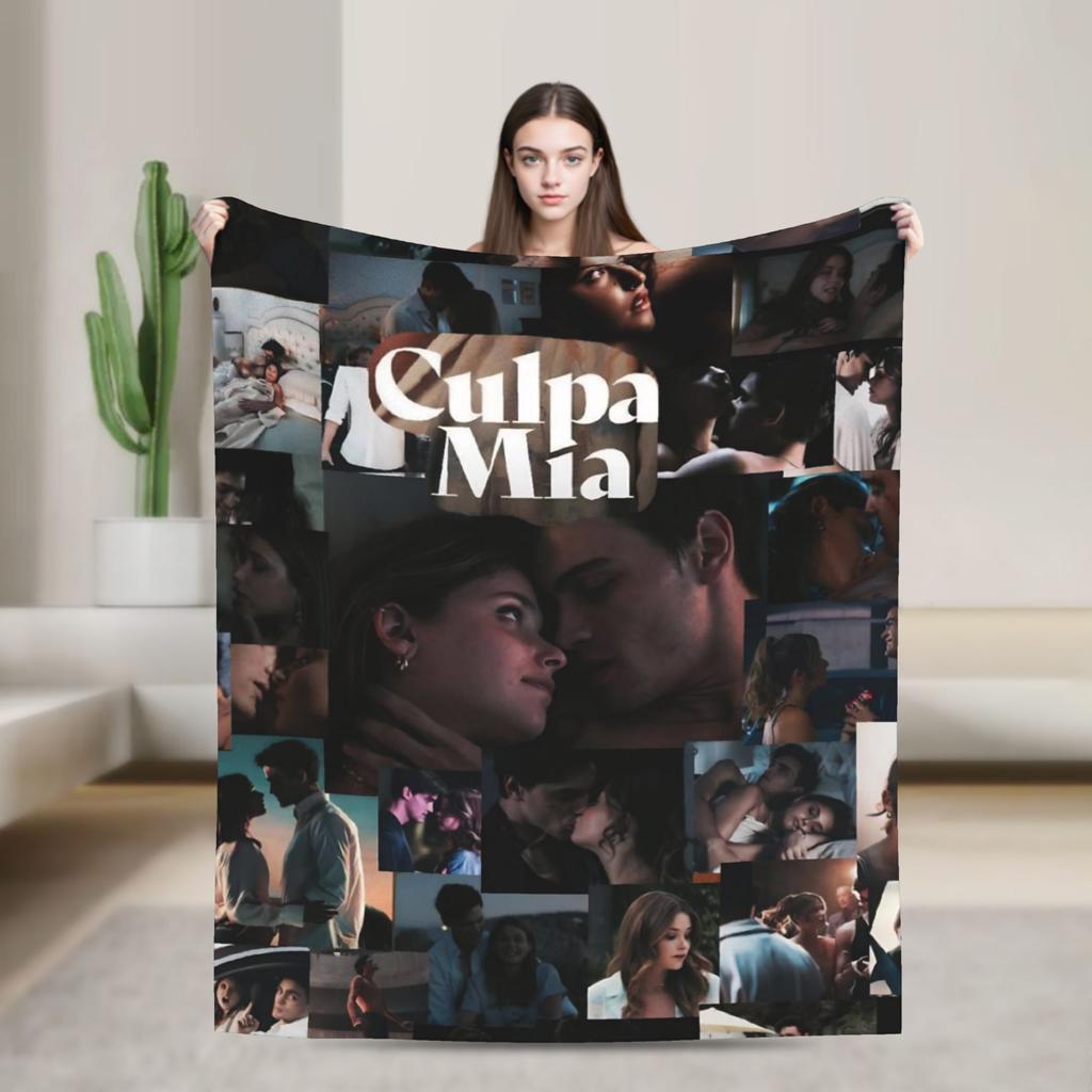 Film Culpa Mia Super Warm Blanket Airplane Travel Plush Throw Blanket Comfortable Couch Chair Flannel Bedspread Sofa Bed Cover