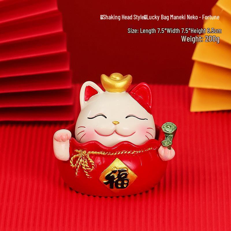 Счастливый кот смола держатель для мобильного телефона - Милое украшение для офисного стола, подарок