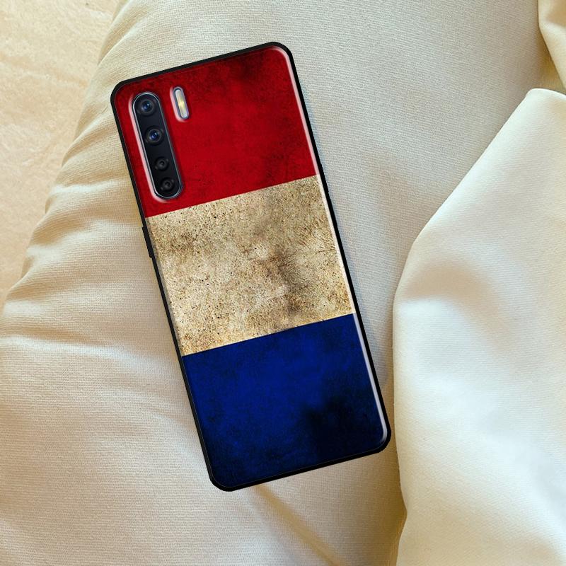 France Flag Case For Oppo A60 A80 A40 A15 A16 A17 A57 A94 A74 A54 A76 A96 A18 A38 A58 A78 A98 A6 A5 Pro