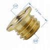 Threaded nut, adapter, reduction, 3/8" to 1/4" copper, 7.5 mm