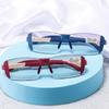 Frameless Double-Light Square Reading Glasses, Diamond Trimmed To See Far And Near, Dual-Purpose Anti-Blue Reading Glasses