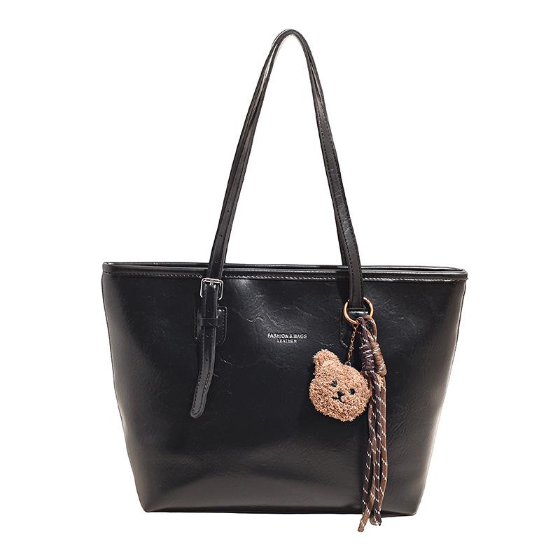 Women's Korean Fashion Large-Capacity Retro Tote Bag - Versatile and Stylish Underarm Accessory