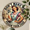 Винтажная металлическая кухонная табличка Не позволяйте мне отравить вашу еду 20x20 см Водонепроницаемый Декор Настенное искусство