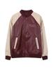 Nba Raglan Embroidered Leather Jumper Burgundy