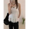 French Lace Trim Tank Camisole - Women’s Summer Korean-Style Slim Fit Top