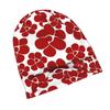 Flower Pattern In Red And White Adult Fashion Beanie That Transitions Effortlessly from Morning Commutes To Evening Walks While Maintaining a Clean Ur