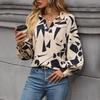 2024 Autumn European & American Fashion Women's Long-Sleeve Printed Shirt